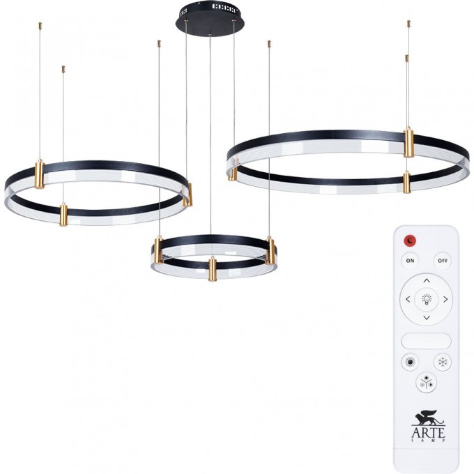 Люстра ARTE LAMP MERCURY A2185SP-3BK Люстра ARTE LAMP MERCURY A2185SP-3BK